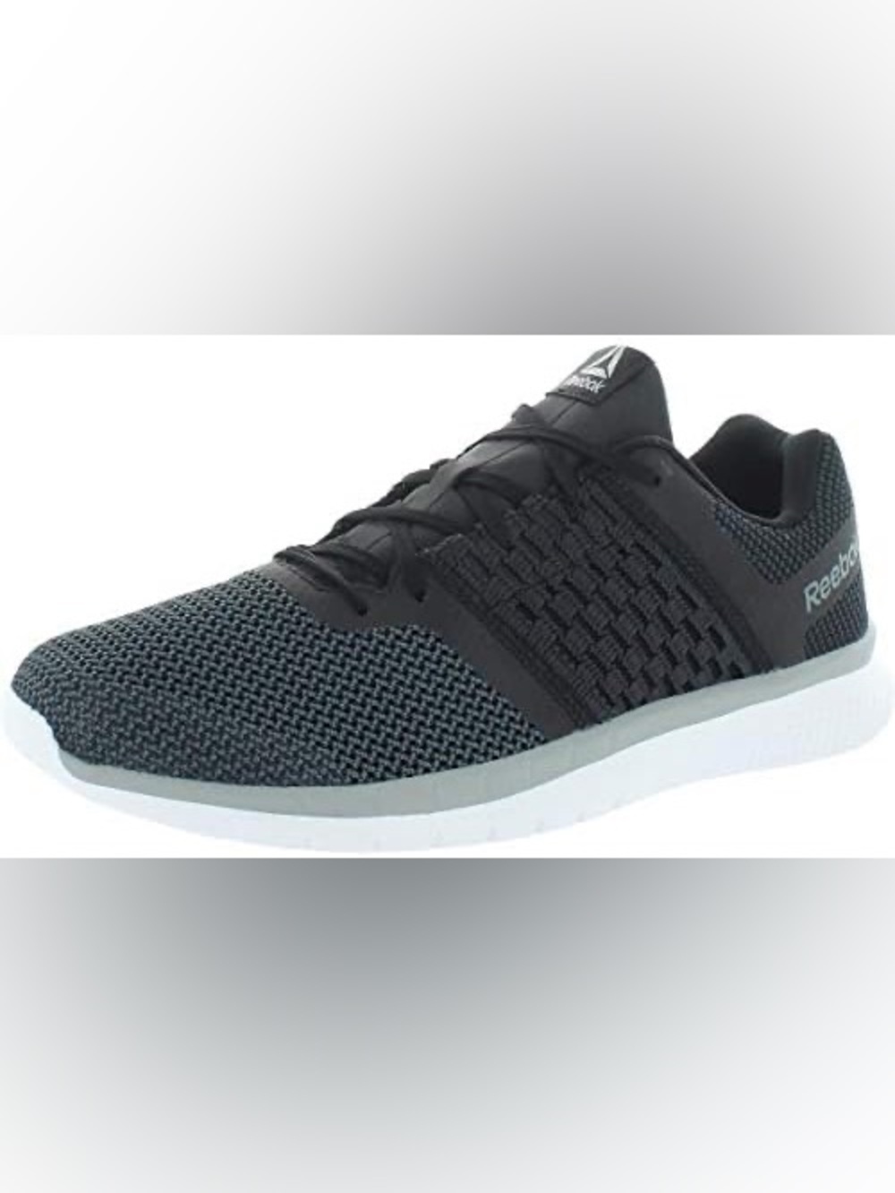 Reebok Men's Print Prime Runner Sneaker Running Shoes Size 13 Black Gravel White